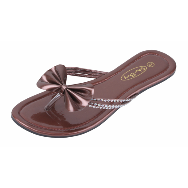 New Women’s Bronze Bow Sandals