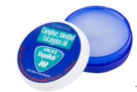 Vicks Vaporub Camphor, Menthol Eucalyptus Oil, 5g